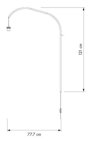 Pojedyncze ramię do lampy ściennej UMAGE WILLOW czarne