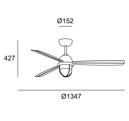 Wentylator sufitowy z lampą LEDS C4 MARINER srebrny